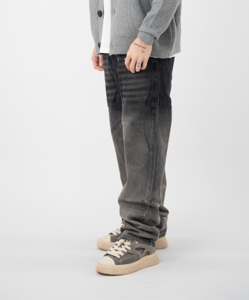 Jeans Straight washed blue