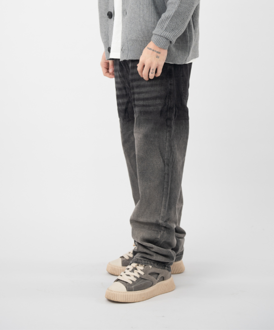 Jeans Straight washed blue