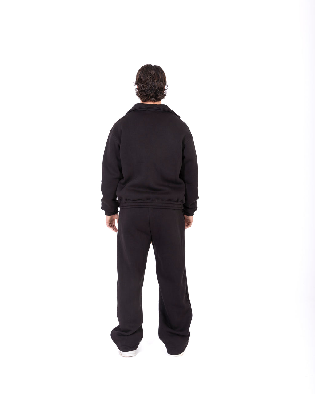 Coordinato di tuta nero con zip Manhattan