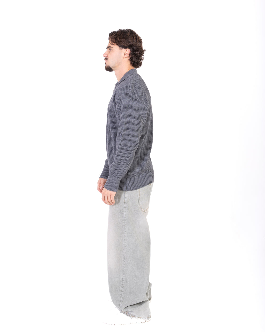 Polo maniche lunghe in maglia