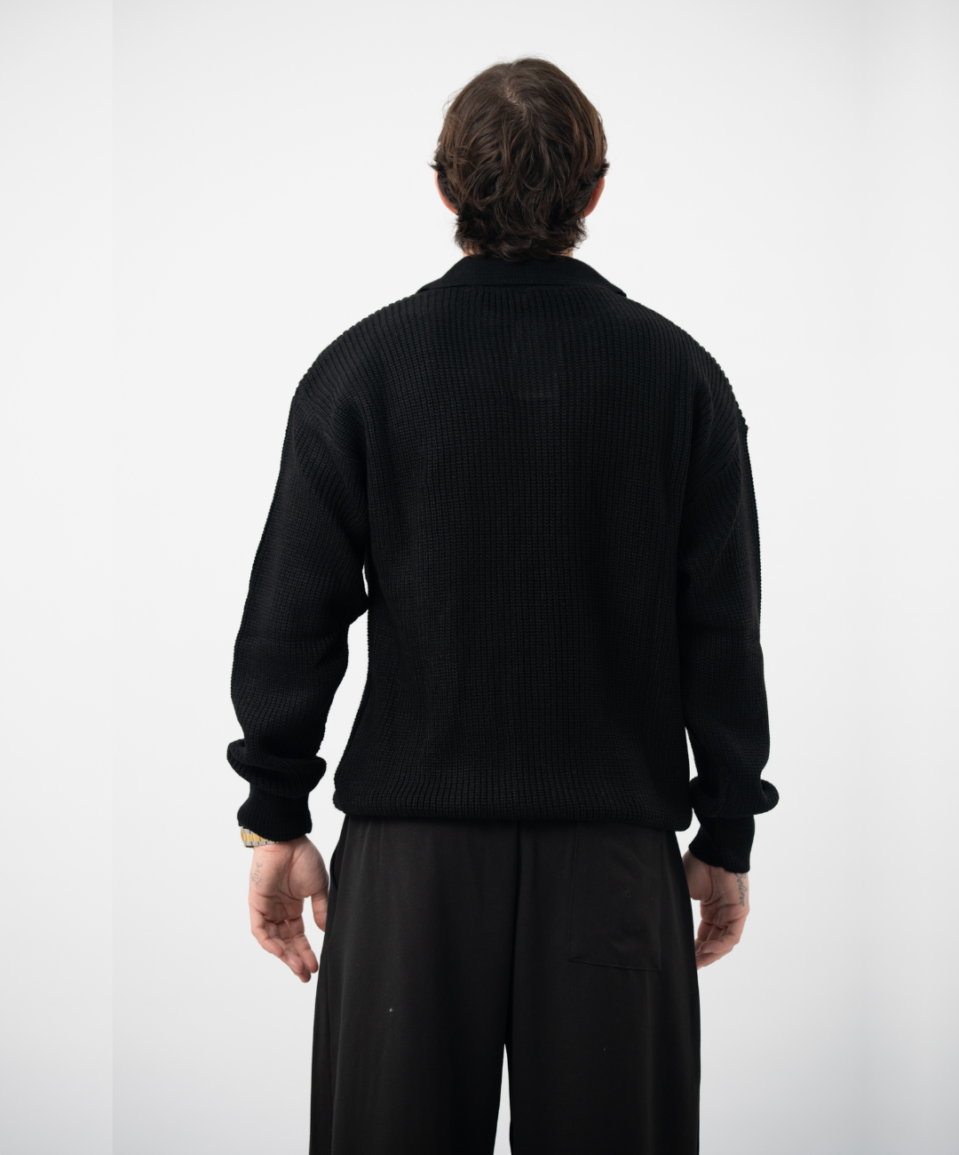 Polo manica lunga black